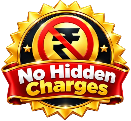 No hidden charges guarantee